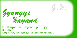 gyongyi wayand business card